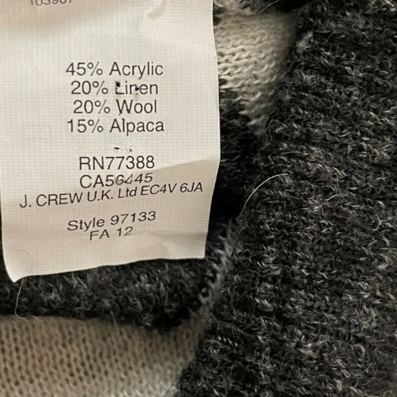 Wallace Chevron Cardigan Sweater Linen Wool Alpaca - Picture 12 of 12